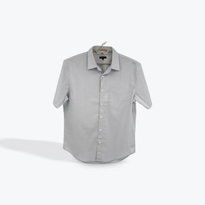 Quince Menswear XL Short Sleeve Casual Shirt Button Down Collar Solid Gray